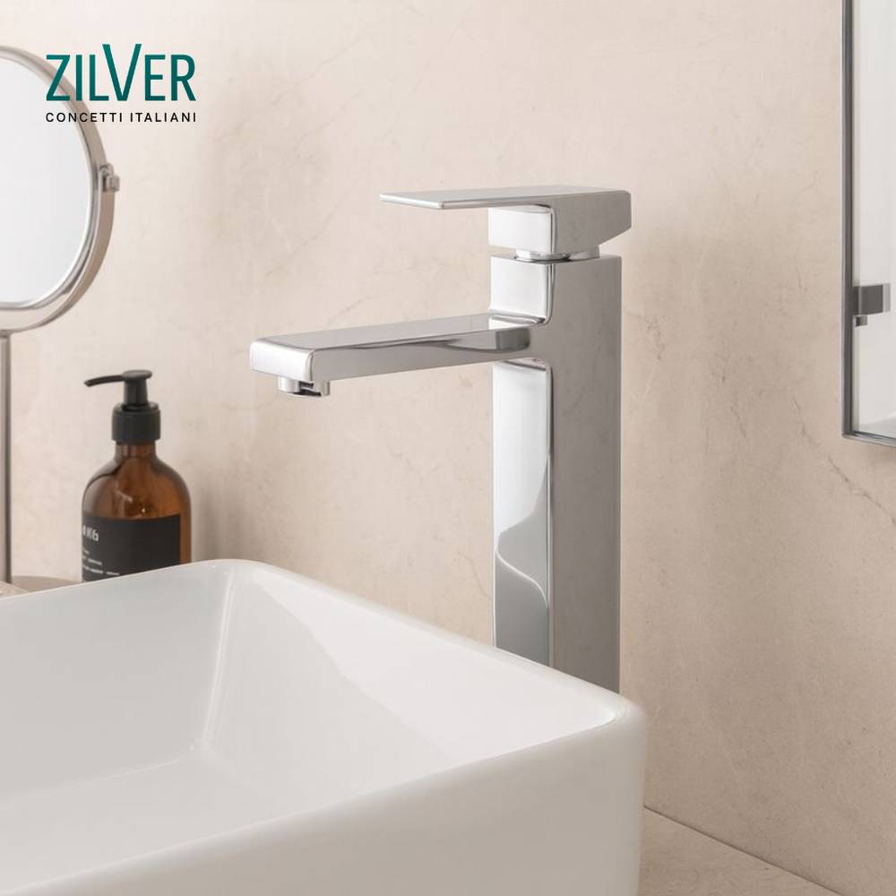 Zilver Kare Basin Mixer Long (ZKAR100)