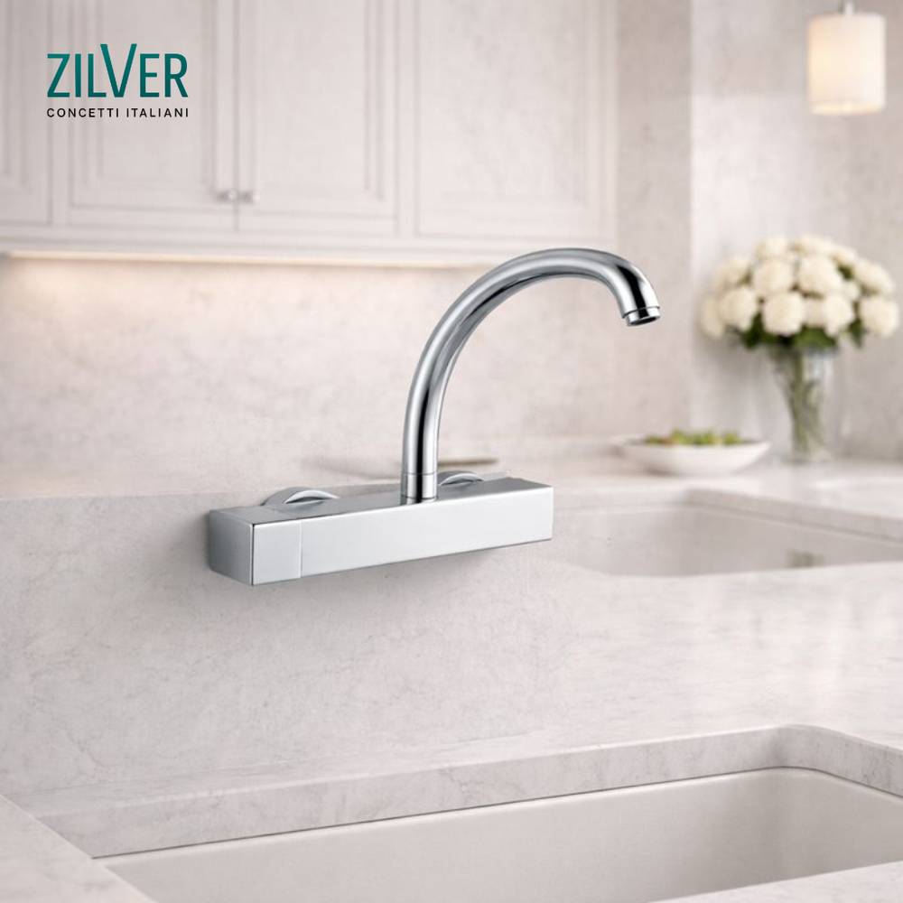 Zilver Kitchen Sink Mixer Wall Knob Type  (EFB901)