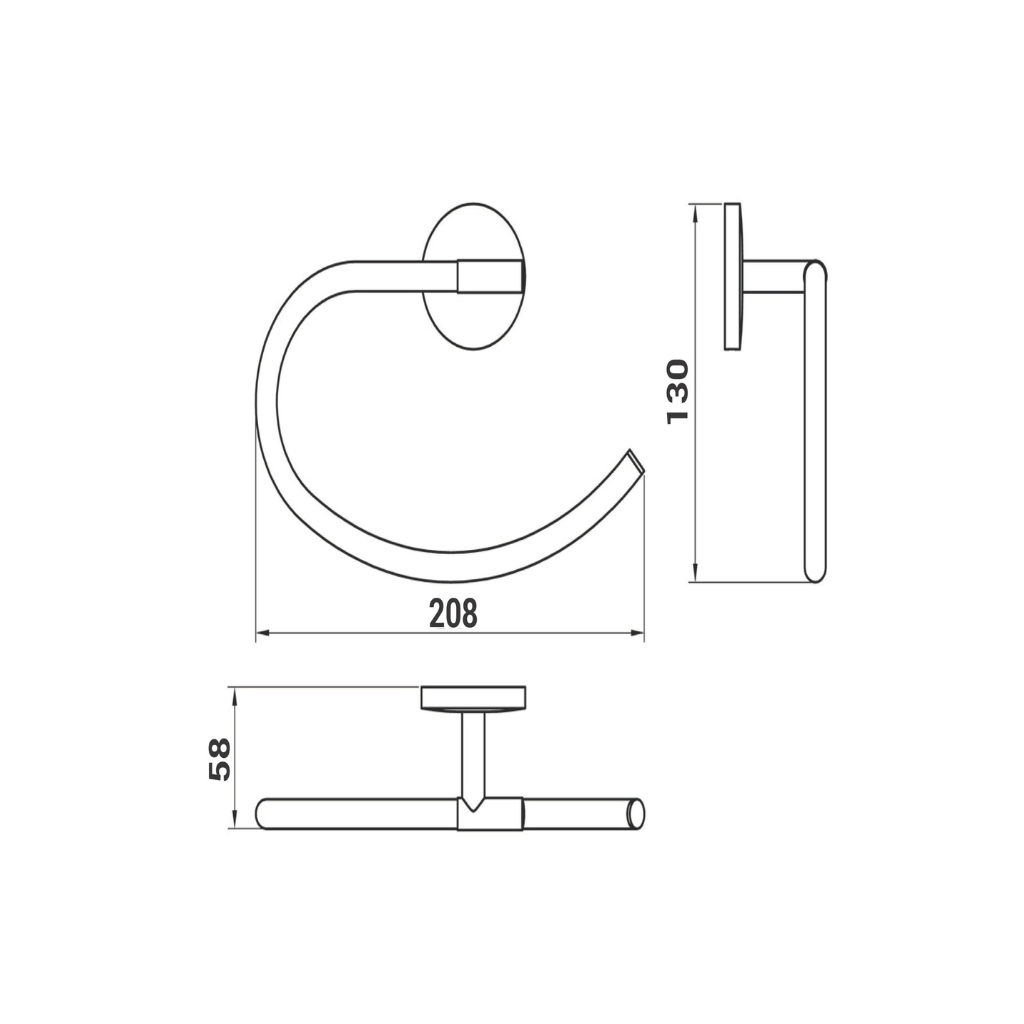 Zilver Eco Towel Ring (0333) ::ID:: 0333
