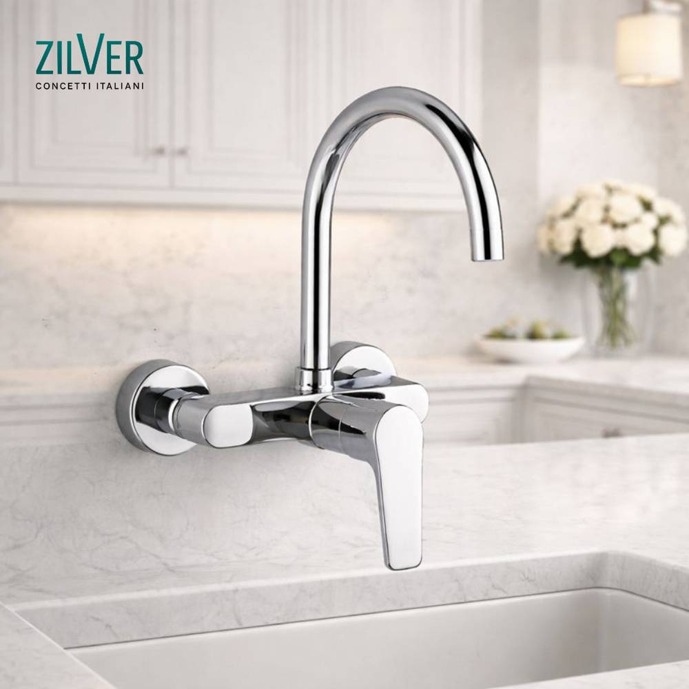 Zilver Wall Sink Mixer Single Lev Turkey (GX9915T)