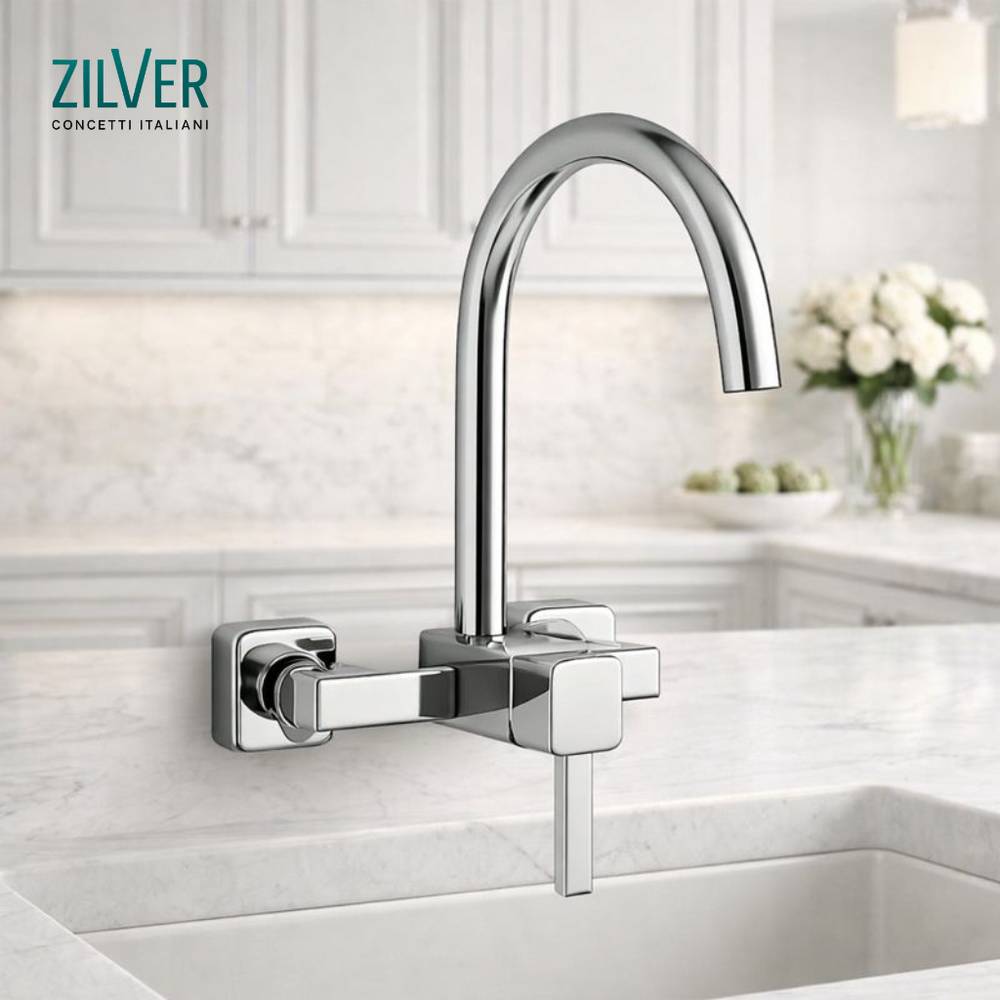 Zilver Wall Sink Mixer (GX9715)