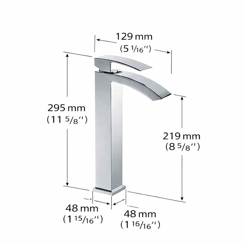 Zilver Wave Basin Mixer Tall (BSB1285)