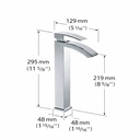 Zilver Wave Basin Mixer Tall (BSB1285)