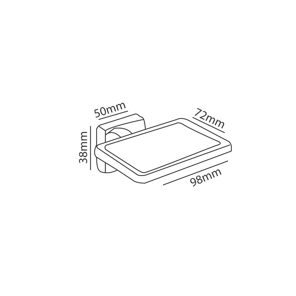 Zilver Platz Soap Dish (0916B)- METAL ::ID:: 0916B