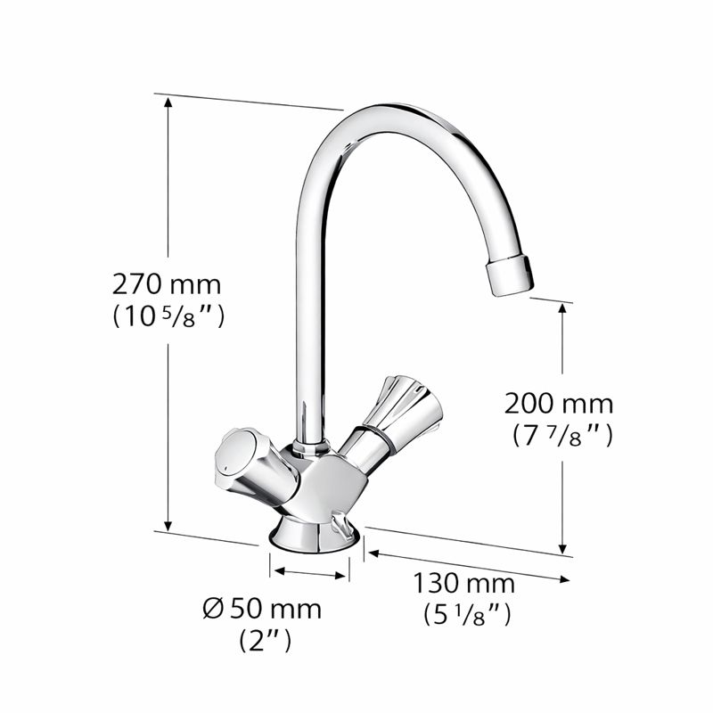GR COSTA SINK MIXER  WITH HEAD ::ID:: 31812
