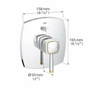GROHE GRANDERA SHOWER PLATE WITH DIV. CH/GOLD ::ID:: 19920IG