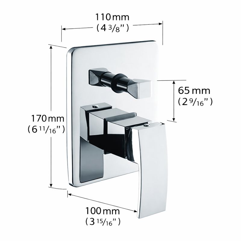 Zilver Concealed Bath mixer with Expose Plate ::ID:: BE705