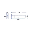 Zilver Grab Bar Up Lift U Shape Dia 32 ::ID:: ZHBU011