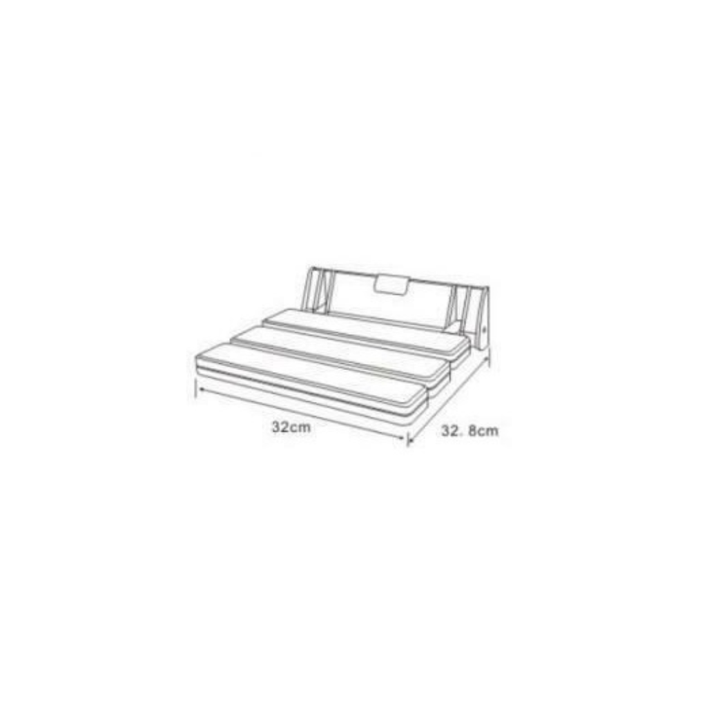 Zilver Shower Seat Abs Wall Mounted ::ID:: ZSS002