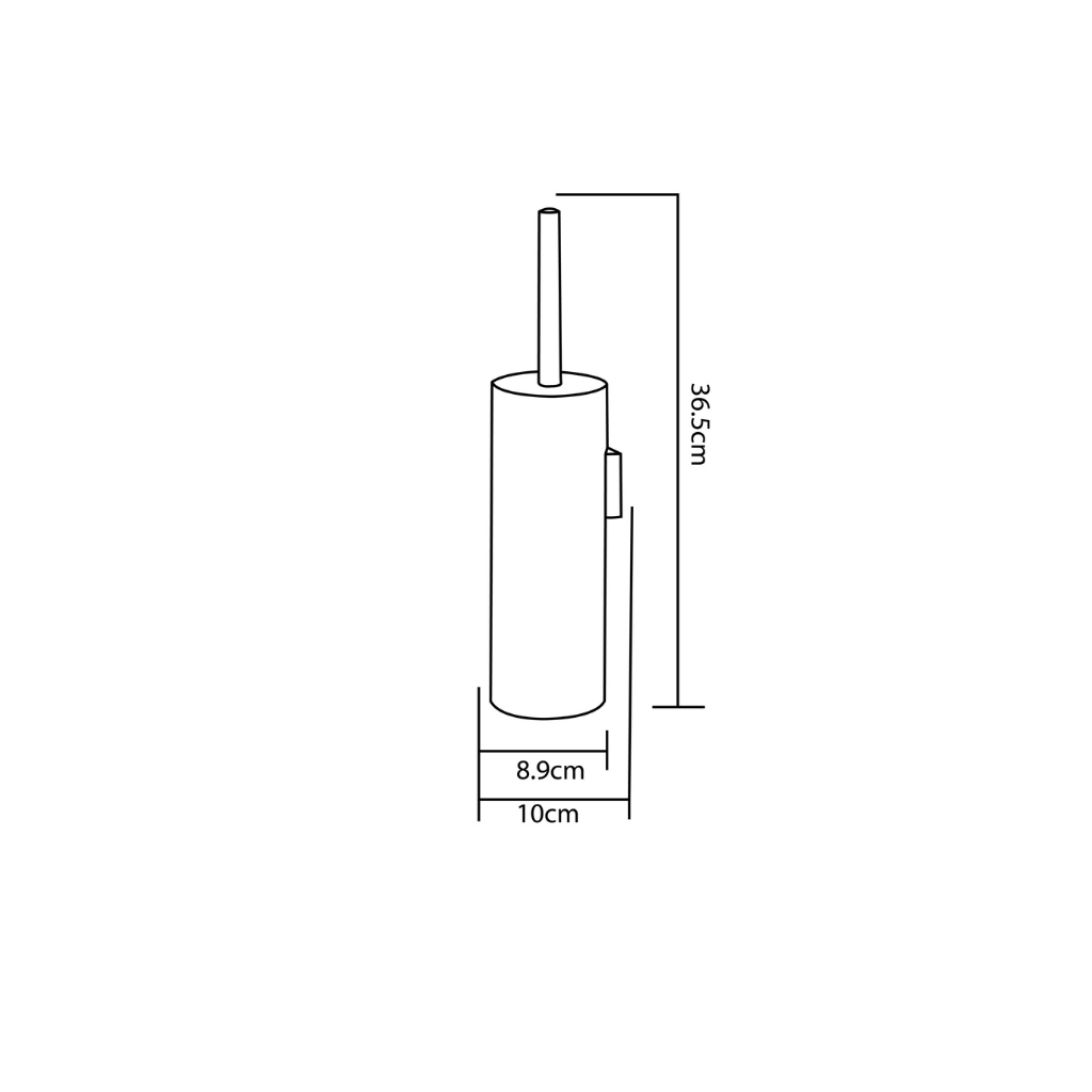 Zilver Toilet Brush With Back Wall Bracket SS :ID:: ZTB002