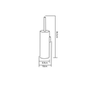 Zilver Toilet Brush With Back Wall Bracket SS :ID:: ZTB002