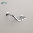 Zilver Grab Bar Angle W/Soap Basket H004 ::ID:: H004