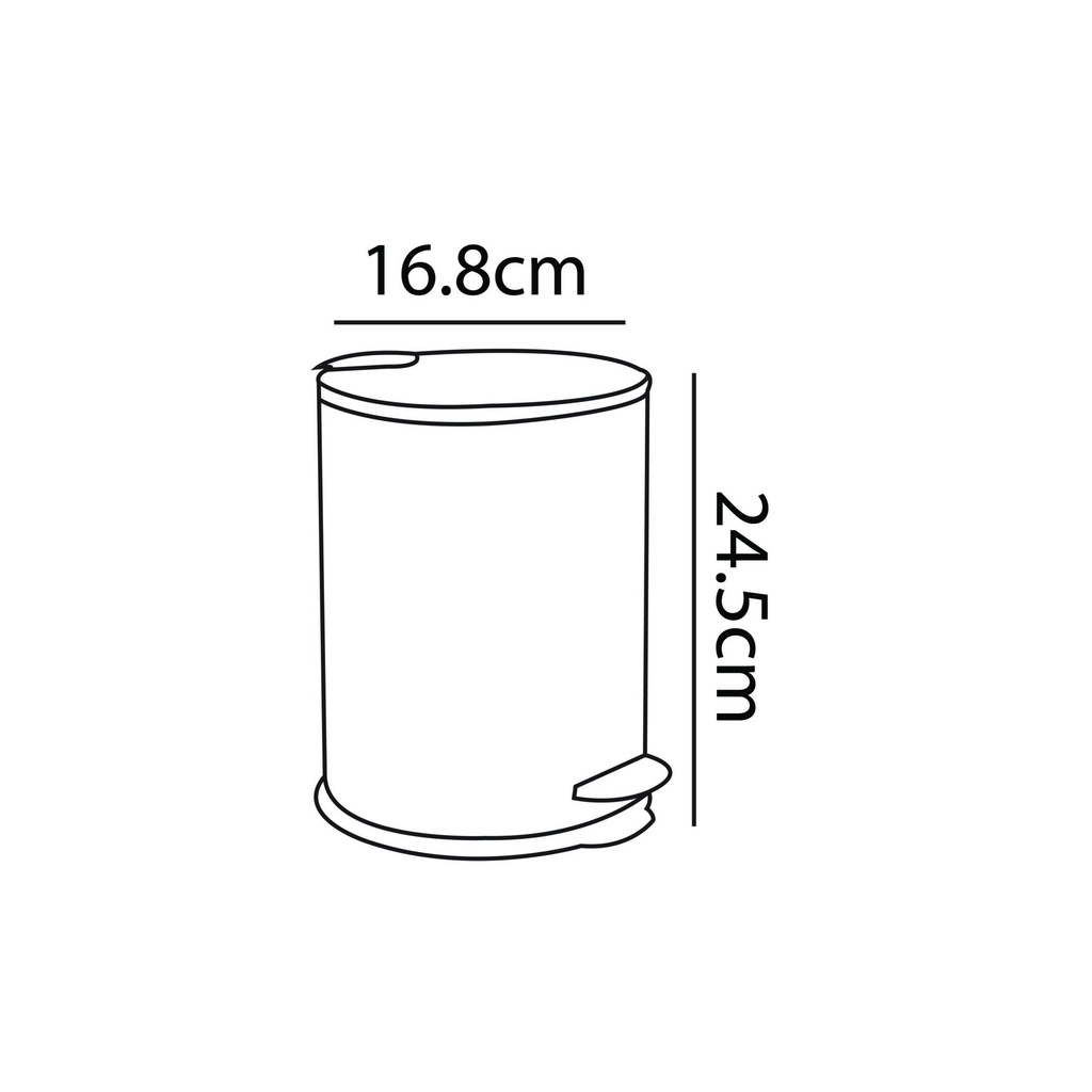 Zilver Dustbin With Lid 3 LTR ::ID:: ZDB201