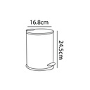 Zilver Dustbin With Lid 3 LTR ::ID:: ZDB201