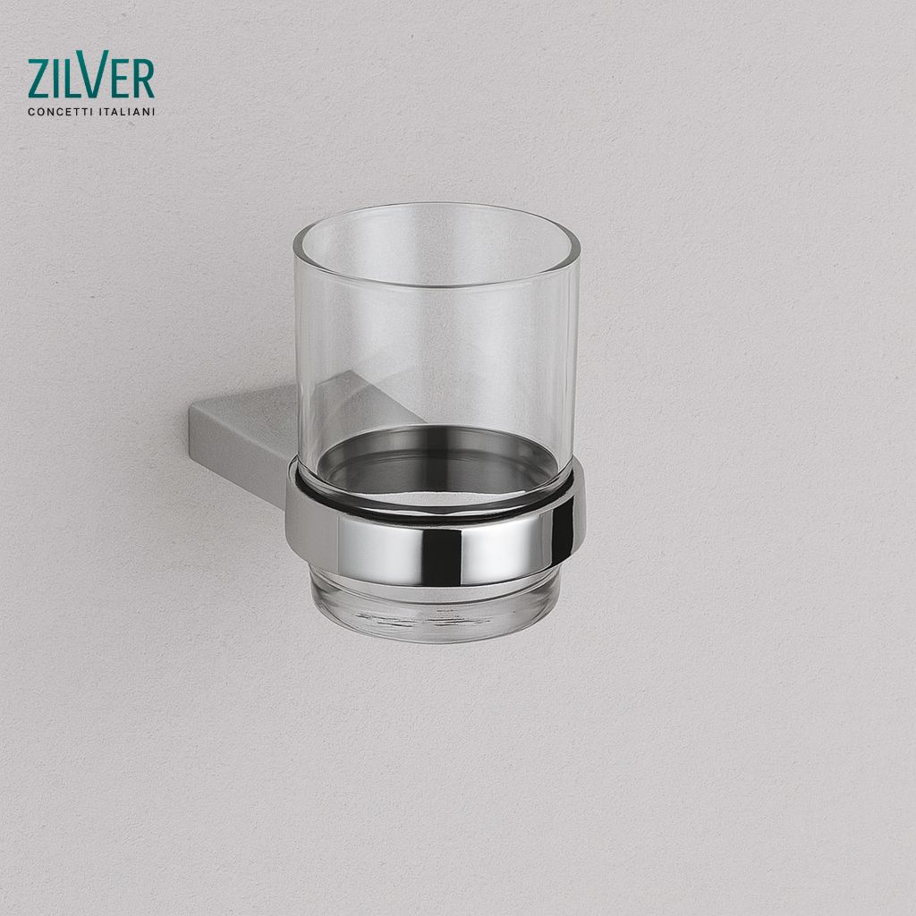 Zilver Cube Glass Holder (0815) 