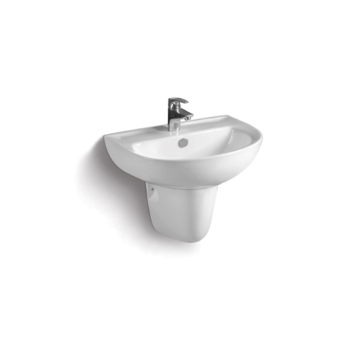 ZILVER HALF PEDESTAL BASIN ZPDB102 ::ID:: ZPDB102