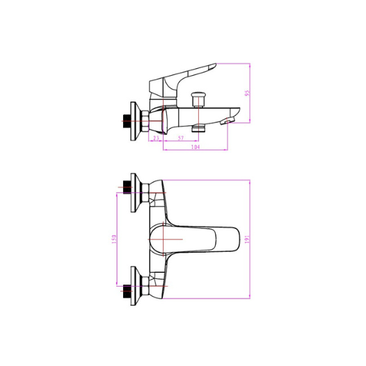 Zilver Bath Mixer Titan ::ID:: ZTTN200