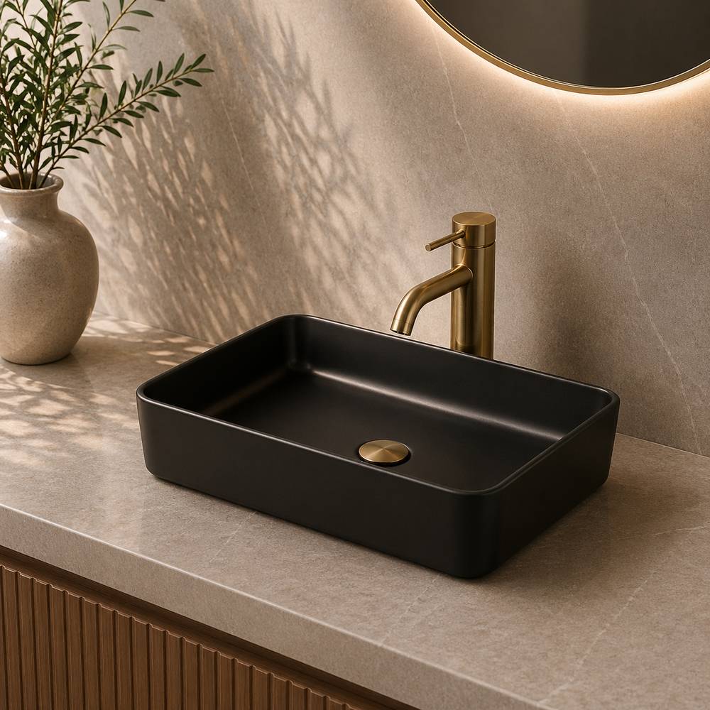Zilver Art Wash Basin Matt Black ::ID::ZARTB115MB
