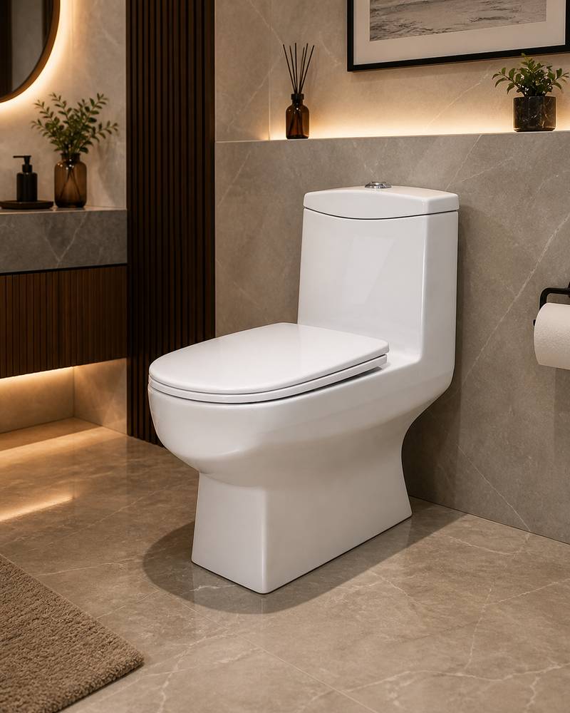 Smart One Piece Toilet 300 mm drain w/ Seat Cover ::ID:: STOT213