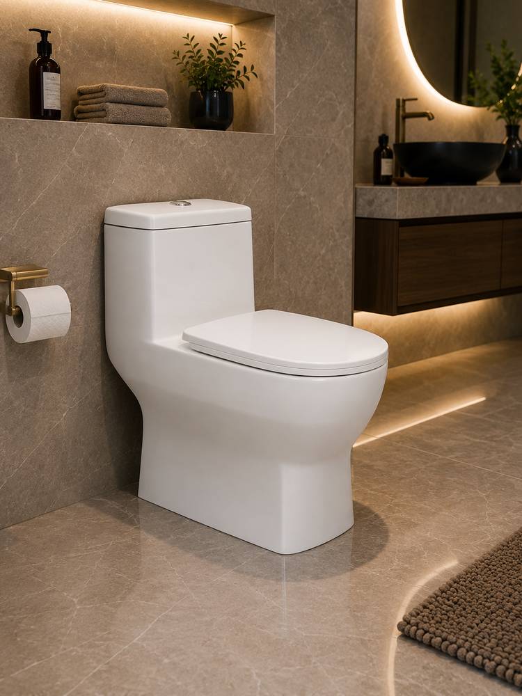 Smart One Piece Toilet with Seat Cover ::ID:: STOT203