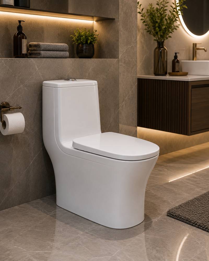 Smart One Piece Toilet with Seat Cover ::ID:: STOT204