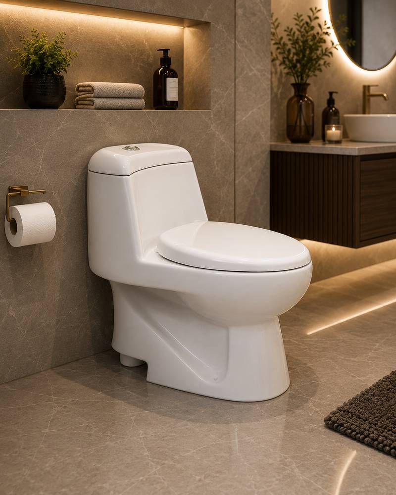 Smart One Piece Toilet with Seat Cover ::ID:: STOT205