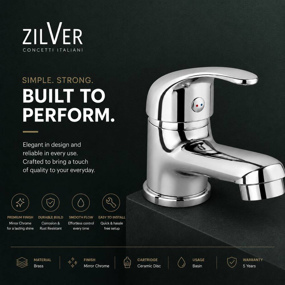 Zilver Autnmn Basin Mixer – (ZAUT1001)