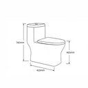 Smart One Piece Toilet with Seat Cover ::ID:: STOT203