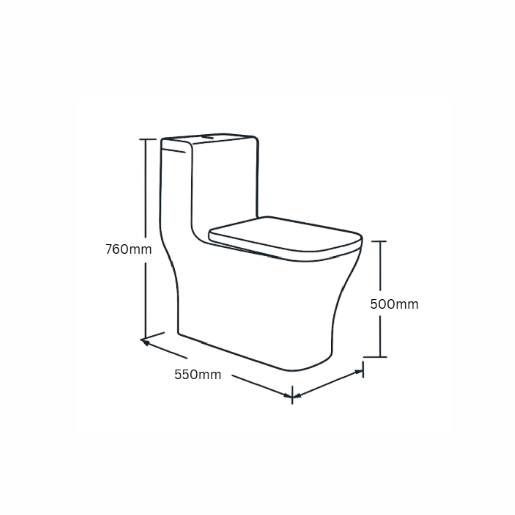 Smart One Piece Toilet with Seat Cover ::ID:: STOT204