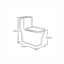 Smart One Piece Toilet with Seat Cover ::ID:: STOT204