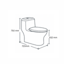Smart One Piece Toilet with Seat Cover ::ID:: STOT205