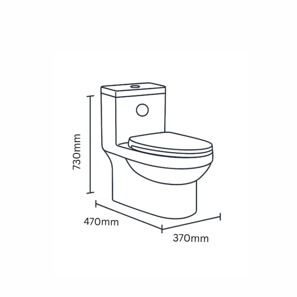 Smart One Piece Toilet with Seat Cover ::ID:: STOT212