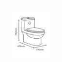 Smart One Piece Toilet with Seat Cover ::ID:: STOT212