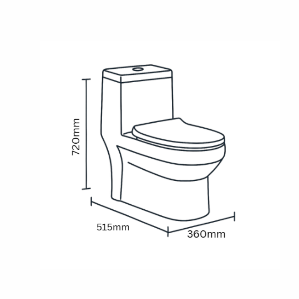 Smart One Piece Toilet with Seat Cover ::ID:: STOT150