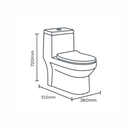 Smart One Piece Toilet with Seat Cover ::ID:: STOT150