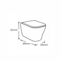 Smart Wall Hung Toilet Square with Seat Cover ::ID:: SWHT206