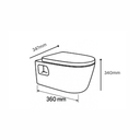 Smart Wall Hung Toilet with Seat Cover ::ID:: SWHT202