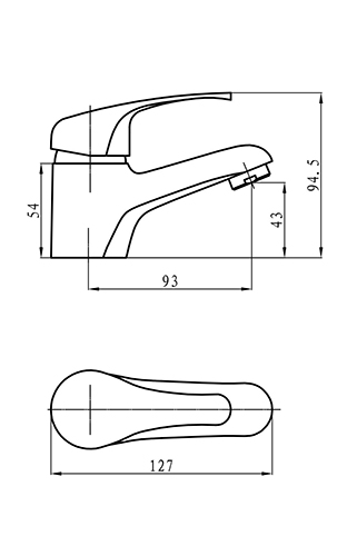 Zilver Autnmn Basin Mixer Normal ::ID:: ZAUT1001