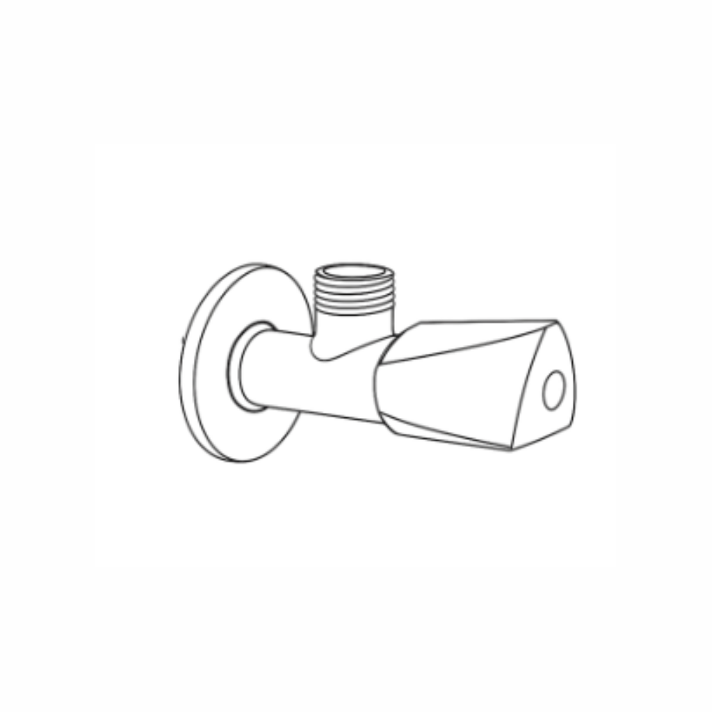 Smart Angle Valve Triangle knob Black ::ID:: SGX3200BLK