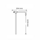 Smart Open Shower Rod (18in T-Arm) ::ID:: SQWS12