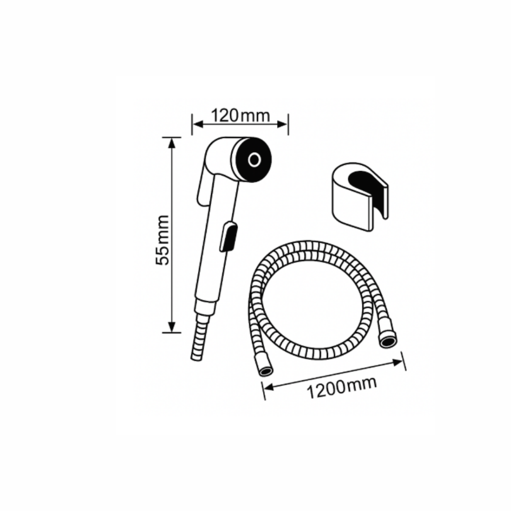 Smart Toilet Shower Set CP ::ID:: STS102