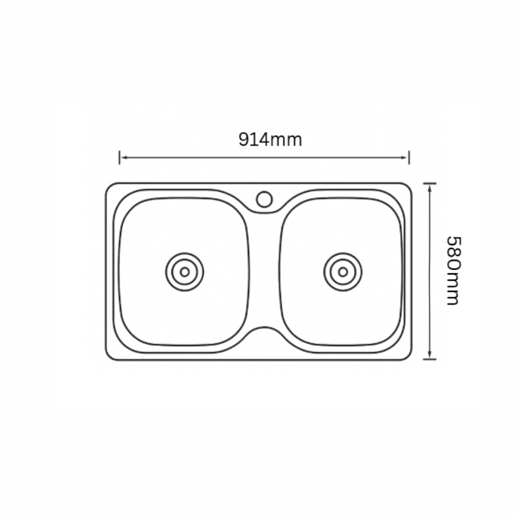 Smart Sink Double Bowl 20x36 ::ID:: SKS02