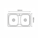 Smart Sink Double Bowl 20x36 ::ID:: SKS02