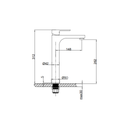 Zilver Violin Basin Mixer Long ::ID:: ZVIL100