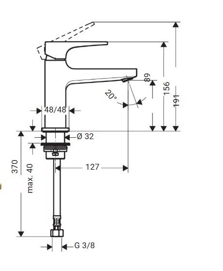 Zilver Cliff Basin Mixer Normal Black ::ID:: ZCLF1001