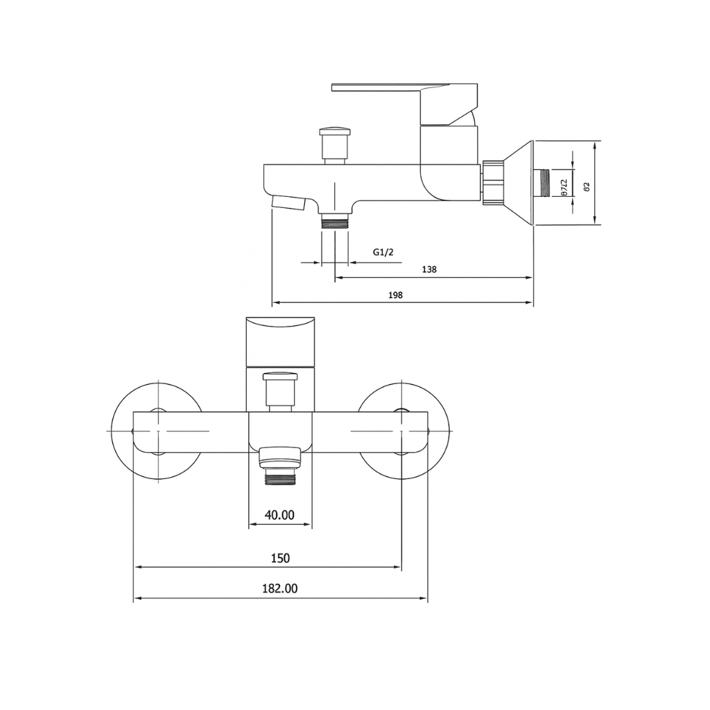Zilver Violin Bath Mixer ::ID:: ZVIL200