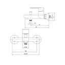 Zilver Violin Bath Mixer ::ID:: ZVIL200