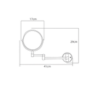 Zilver Magnifing Mirror Without Light ::ID:: ZMM004