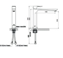 Zilver Bali Wash Basin Mixer Long 10" ::ID:: ZBLI100