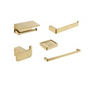 Zilver Bathroom Accessories Set (5 Pieces Brush Gold) ::ID:: 066BG